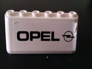 Windscreen 2 x 6 x 2 with 'OPEL' on White Background Pattern (Sticker) - Set 880002-2 (in Combination with Sets 3308 / 3309)