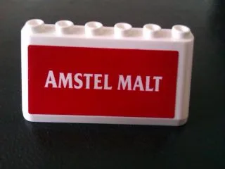 Windscreen 2 x 6 x 2 with 'AMSTEL MALT' on Red Background Pattern (Sticker) - Set 880002-2 (in Combination with Sets 3308 / 3309)