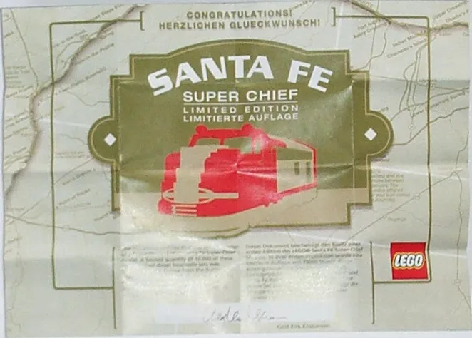 Paper Certificate of Authenticity for Set 10020 Limited Edition