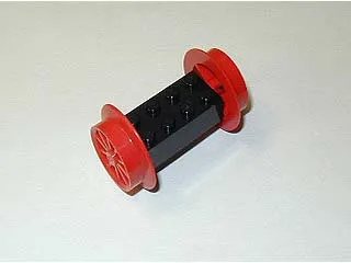 Brick, Modified 2 x 4 with Red Wheels, Train Spoked Large (29mm D.) and Red Pins (4180 / wheel4 / 2344)