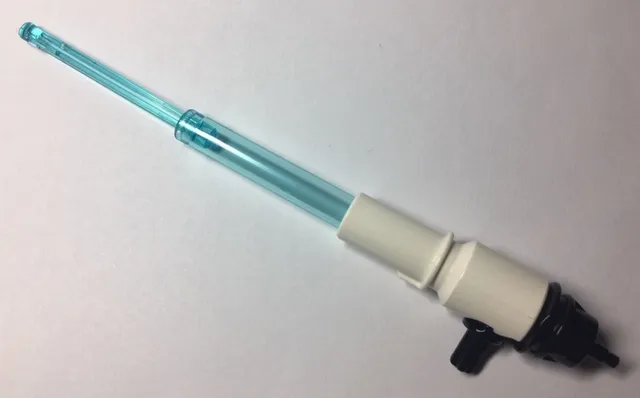 Water Extension Cylinder with Black Handle and Trans-Light Blue Bar and Tube