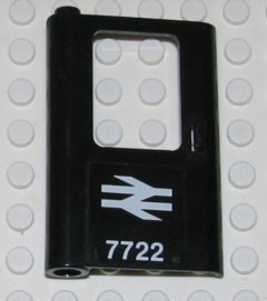 Door 1 x 4 x 5 Train Left, Thin Support at Bottom with British Railways '7722' Pattern (Sticker) - Set 7722
