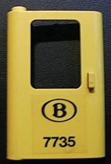 Door 1 x 4 x 5 Train Left, Thin Support at Bottom with 'B 7735' Pattern (Sticker) - Set 7735