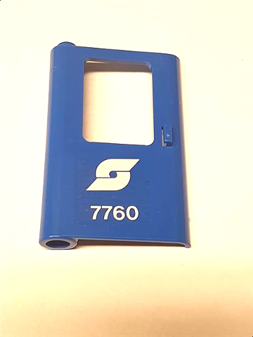 Door 1 x 4 x 5 Train Left, Thin Support at Bottom with Austrian Railways Logo and '7760' Pattern (Sticker) - Set 7760