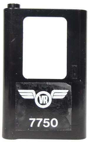 Door 1 x 4 x 5 Train Left, Thin Support at Bottom with White VR Wings Logo (Finnish Victorian Rail) and '7750' Pattern (Sticker) - Set 7750