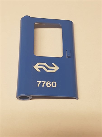 Door 1 x 4 x 5 Train Left, Thin Support at Bottom with Dutch Train Logo and '7760' Pattern (Sticker) - Set 7760