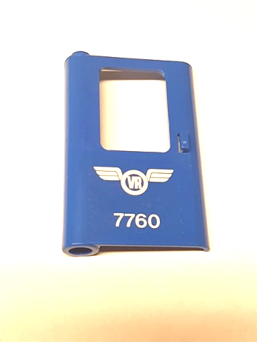 Door 1 x 4 x 5 Train Left, Thin Support at Bottom with Finnish Train Logo and '7760' Pattern (Sticker) - Set 7760