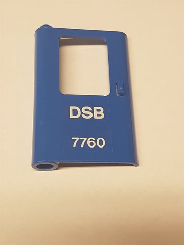 Door 1 x 4 x 5 Train Left, Thin Support at Bottom with Danish Train Logo and '7760' Pattern (Sticker) - Set 7760