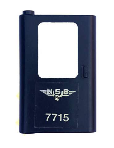 Door 1 x 4 x 5 Train Left, Thin Support at Bottom with Norwegian 'NSB 7715' Pattern (Sticker) - Set 7715