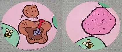 Paper Duplo Playmat, Circle with Hole Dug/Hole Filled Pattern for Set 3283