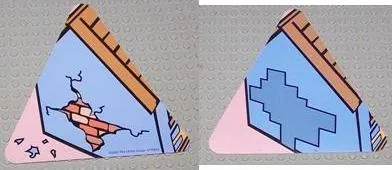 Paper Duplo Playmat, Triangle with Broken Wall/Mended Wall Pattern for Set 3283