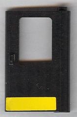 Door 1 x 4 x 5 Train Right, Thin Support at Bottom with Yellow Stripe Pattern (Sticker) - Set 5542