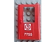 Door 1 x 4 x 5 Train Right, Thin Support at Bottom with Swedish 'SJ 7755' Pattern (Sticker) - Set 7755