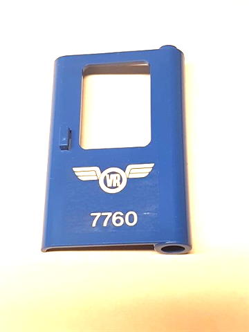Door 1 x 4 x 5 Train Right, Thin Support at Bottom with Finnish Train Logo and '7760' Pattern (Sticker) - Set 7760