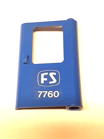 Door 1 x 4 x 5 Train Right, Thin Support at Bottom with Italian Train Logo and '7760' Pattern (Sticker) - Set 7760