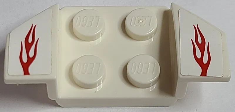 Vehicle, Mudguard 2 x 4 with Flared Wings with Red Flames Pattern (Stickers) - Set 8182