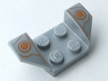 Vehicle, Mudguard 2 x 4 with Flared Wings with Orange Dots and Lines Pattern