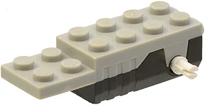 Pullback Motor 6 x 2 x 1 1/3 with Black Base and White Wheels Holder Pins (Motor 1)