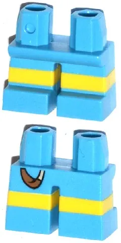 Legs Short with Molded Horizontal Yellow Stripes and Printed Slingshot Band and Pouch Pattern