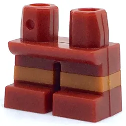 Legs Short with Molded Horizontal Dark Orange Stripes  Pattern