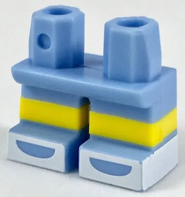 Legs Short with Molded Horizontal Yellow Stripes and Printed White Shoes Open Toe Pattern