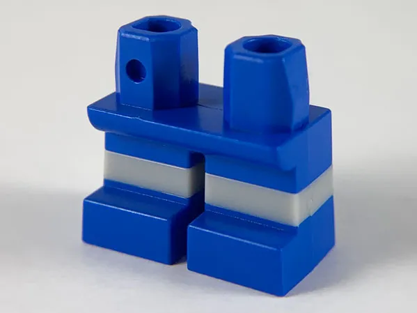 Legs Short with Molded Horizontal Light Bluish Gray Stripes  Pattern