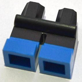 Legs Short with Molded Blue Lower Legs / Boots  Pattern (BAM)