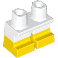 Legs Short with Molded Yellow Lower Legs / Boots  Pattern