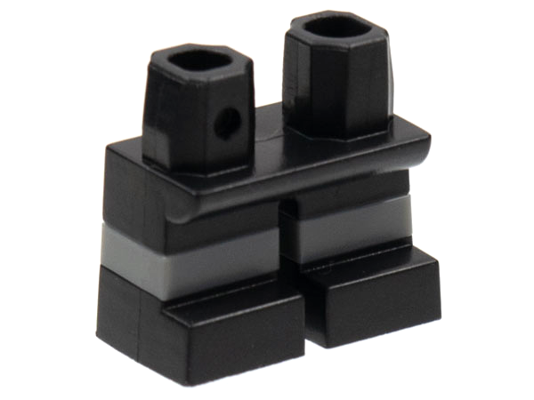 Legs Short with Molded Horizontal Dark Bluish Gray Stripes  Pattern