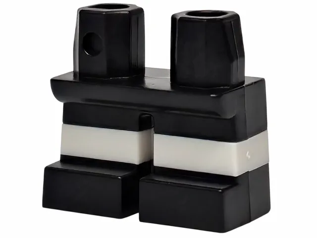 Legs Short with Molded Horizontal White Stripes  Pattern