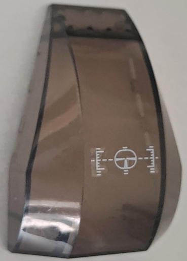 Windscreen 6 x 4 x 2 Wedge Curved with White Crosshairs Pattern (Sticker) - Set 7712