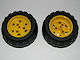 Wheel 43.2mm D. x 26mm Technic Racing Small, 3 Pin Holes with Black Tire 68.7 x 34 R (41896 / 61480)