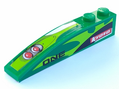 Slope, Curved 6 x 1 with 2 Studs with Two Red Lights and 'KYOTO' Pattern Model Right Side (Stickers) - Set 8863