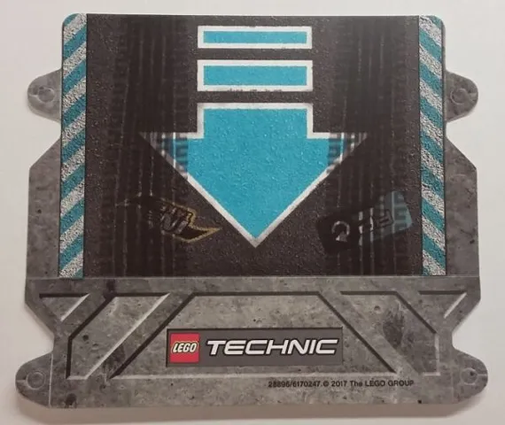 Paper Cardboard Ramp with Medium Azure Arrow and Chevrons Pattern for Set 42059 - (28896/6170247)