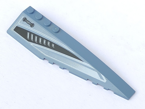 Wedge 12 x 3 Right with Alpha Team Arctic Side-Only Long Grille Pattern (Sticker) - Set 4770