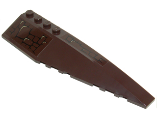 Wedge 12 x 3 Right with Stones Pattern (Stickers) - Set 70010