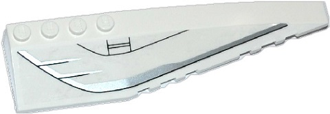 Wedge 12 x 3 Right with DC Javelin Spaceship Pattern (Sticker) - Set 76028