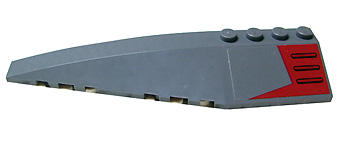 Wedge 12 x 3 Left with SW AT-TE Dark Red Ladder Pattern (Sticker) - Set 7675