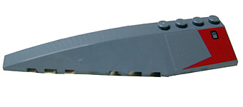 Wedge 12 x 3 Left with SW AT-TE Dark Red Access Panel Pattern (Sticker) - Set 7675