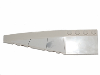 Wedge 12 x 3 Left with Black Hull Lines and Damage Pattern (Sticker) - Set 75003