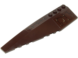 Wedge 12 x 3 Left with Stones Pattern (Stickers) - Set 70010