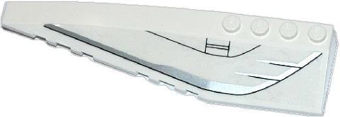 Wedge 12 x 3 Left with DC Javelin Spaceship Pattern (Sticker) - Set 76028