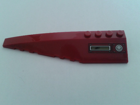 Wedge 12 x 3 Left with Lime Panel and Filler Cap Pattern (Sticker) - Set 7297