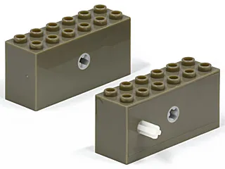 Windup Motor 2 x 6 x 2 1/3 without Raised Shaft Base - Short Axle (Sports)