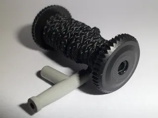 String Reel 2 x 4 x 2 Drum with Black String 72L with Light Gray Hose Nozzle Simple (4208 / 194c03)