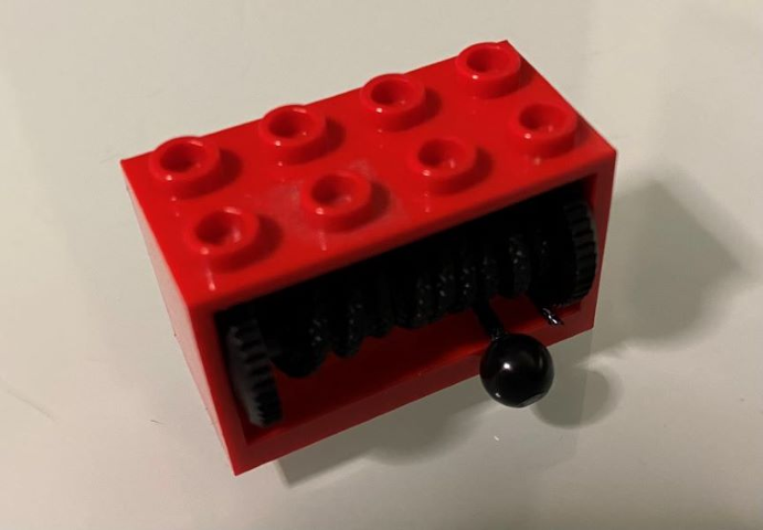 String Reel 2 x 4 x 2 Holder with Black Drum with Black String with End Tow Ball 63L Overall (4209 / 4208 / 23924)