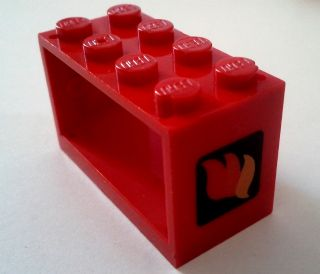 String Reel 2 x 4 x 2 Holder with Classic Fire Logo Pattern