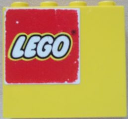 Panel 1 x 4 x 3 - Solid Studs with LEGO Logo Pattern Model Left Side (Sticker) - Set 6692