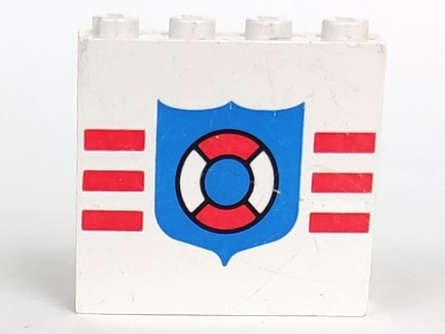 Panel 1 x 4 x 3 - Solid Studs with Coast Guard Pattern