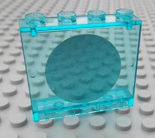 Panel 1 x 4 x 3 - Hollow Studs with Round Mirror Pattern (Sticker) - Set 7586